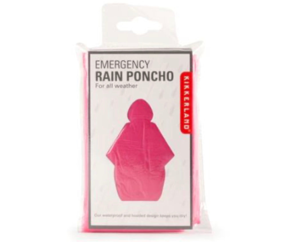 Kikkerland Emergency Rain Poncho Assorted Colours