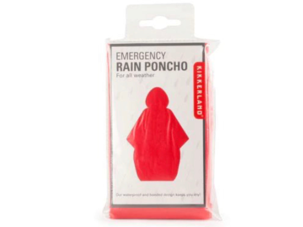 Kikkerland Emergency Rain Poncho Assorted Colours