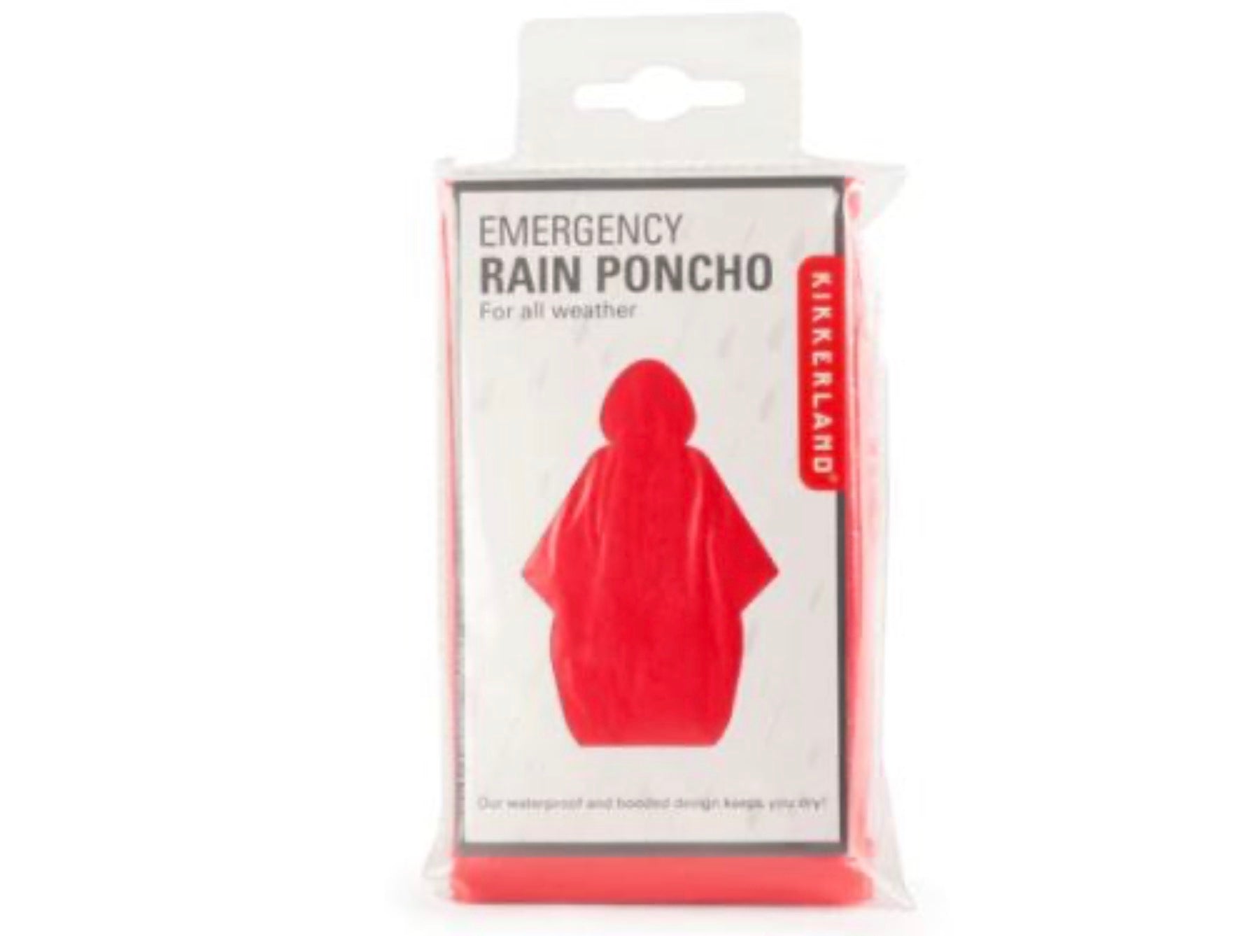 Kikkerland Emergency Rain Poncho Assorted Colours