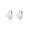 Scream Pretty Audrey Huggie Earrings With Clear Stones Sterling Silver
