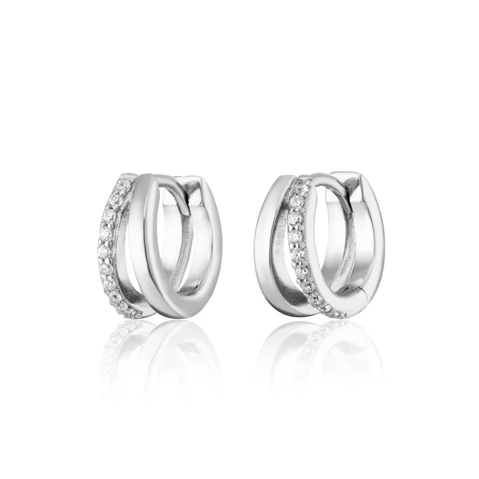 Scream Pretty Illusion Split Mini Huggie Earrings Sterling Silver