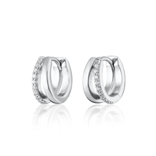 Scream Pretty Illusion Split Mini Huggie Earrings Sterling Silver