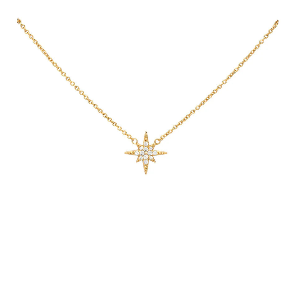 Scream Pretty Starburst Necklace With Slider Clasp 18K Gold Plated
