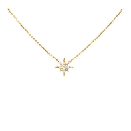 Scream Pretty Starburst Necklace With Slider Clasp 18K Gold Plated