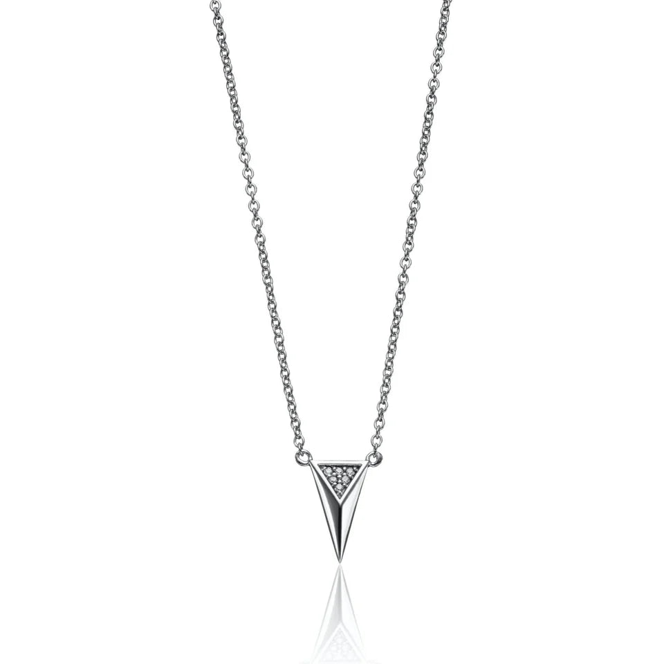 Scream Pretty Rebel Necklace With Sliding Clasp Rhodium Plated