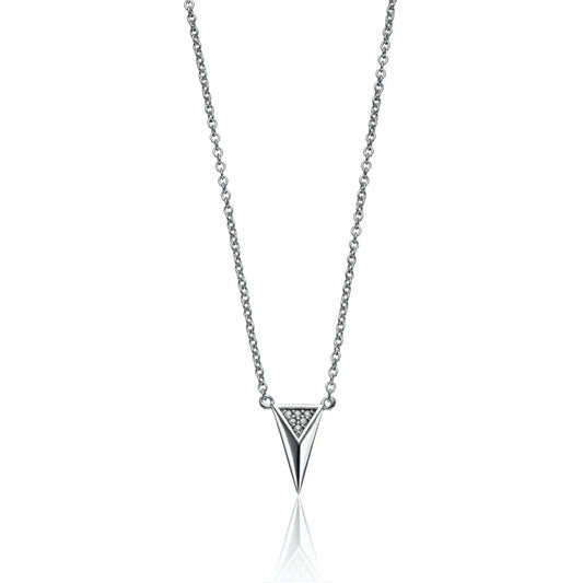Scream Pretty Rebel Necklace With Sliding Clasp Rhodium Plated