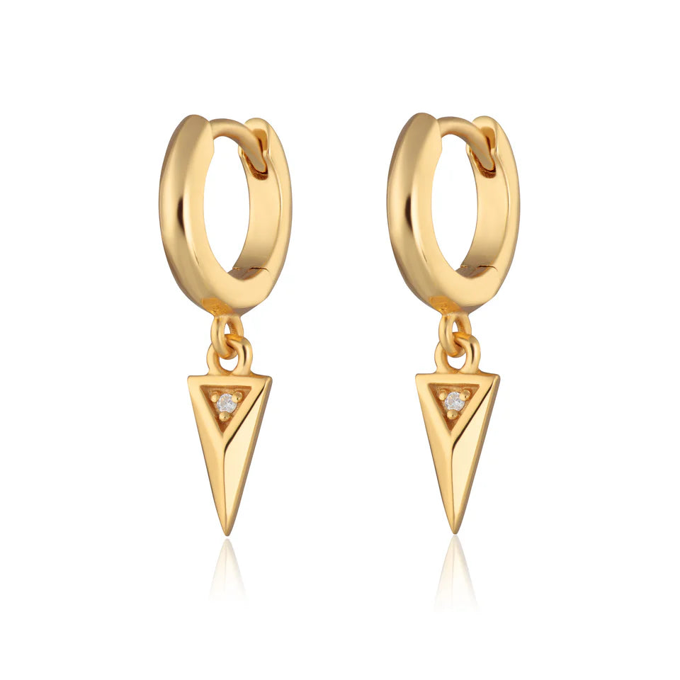 Scream Pretty Rebel Charm Hoop Earrings 18K Gold Plated Sterling Silver
