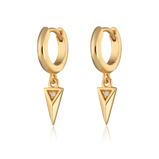 Scream Pretty Rebel Charm Hoop Earrings 18K Gold Plated Sterling Silver