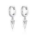 Scream Pretty Rebel Charm Hoop Earrings Rhodium Plated Sterling Silver