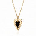Scream Pretty Black Heart Charm Necklace