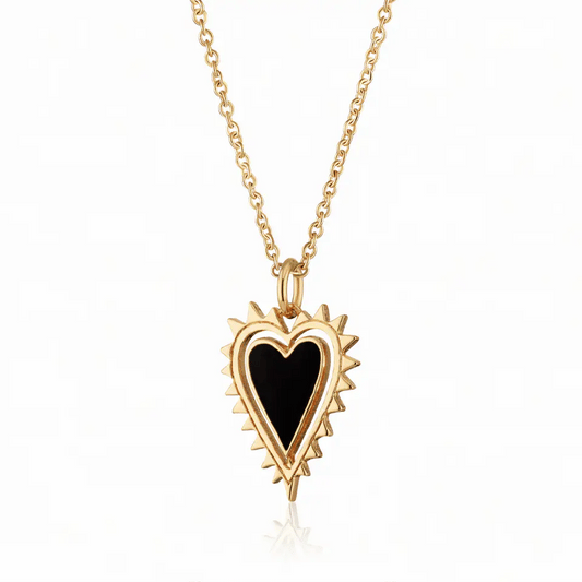 Scream Pretty Black Heart Charm Necklace