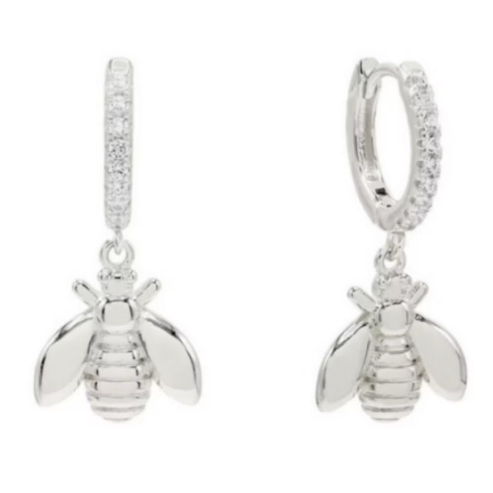She Is Beautiful Bee Present Huggies Sterling Silver
