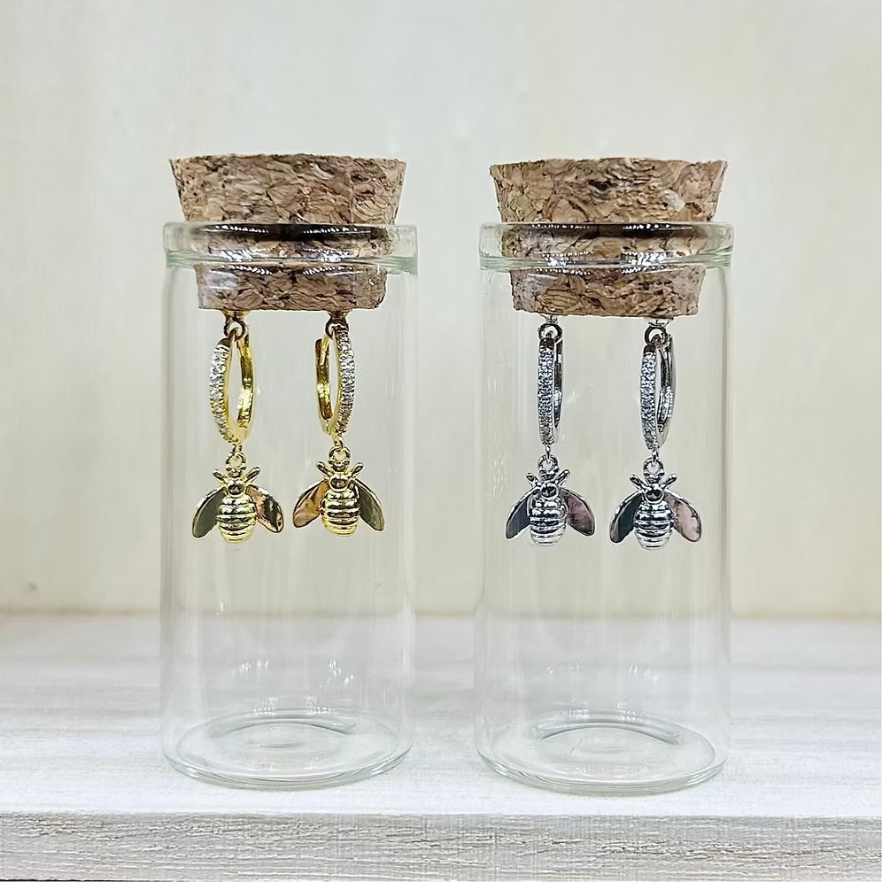 She Is Beautiful Bee Present Huggies Sterling Silver