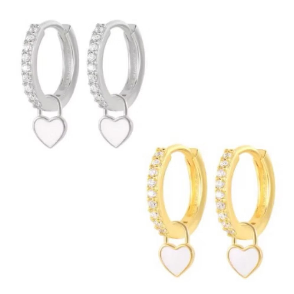 She Is Beautiful White Huggies Sterling Silver