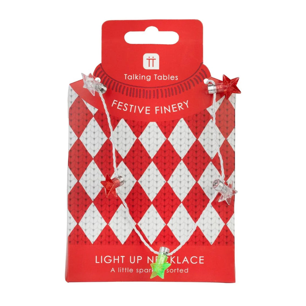 Talking Tables Festive Finery LED Star Necklace