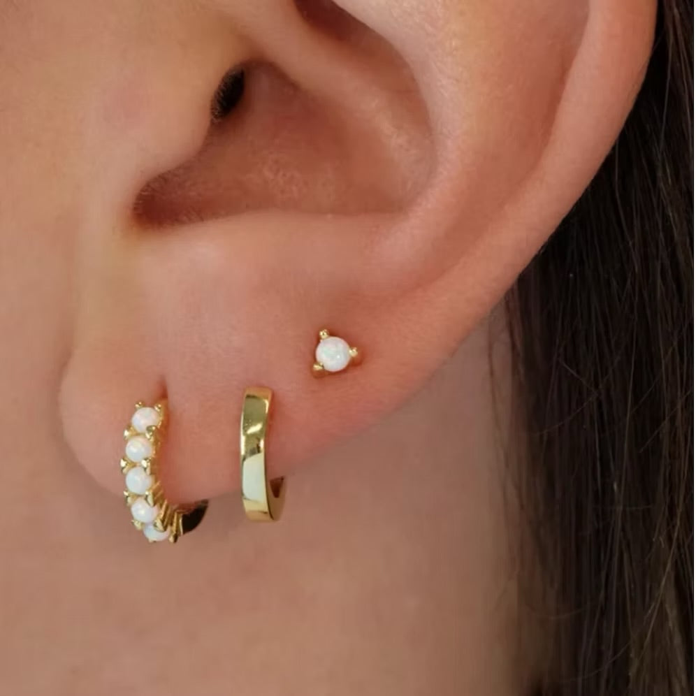She Is Beautiful Opal Stacking Set Gold