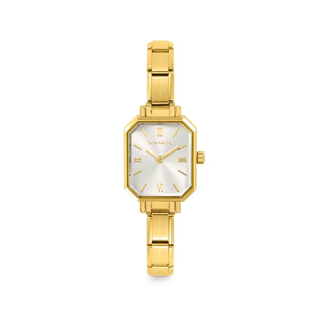 Nomination TIME PARIS YELLOW PVD WATCH SUNRAY SILVER DIAL 076032/017