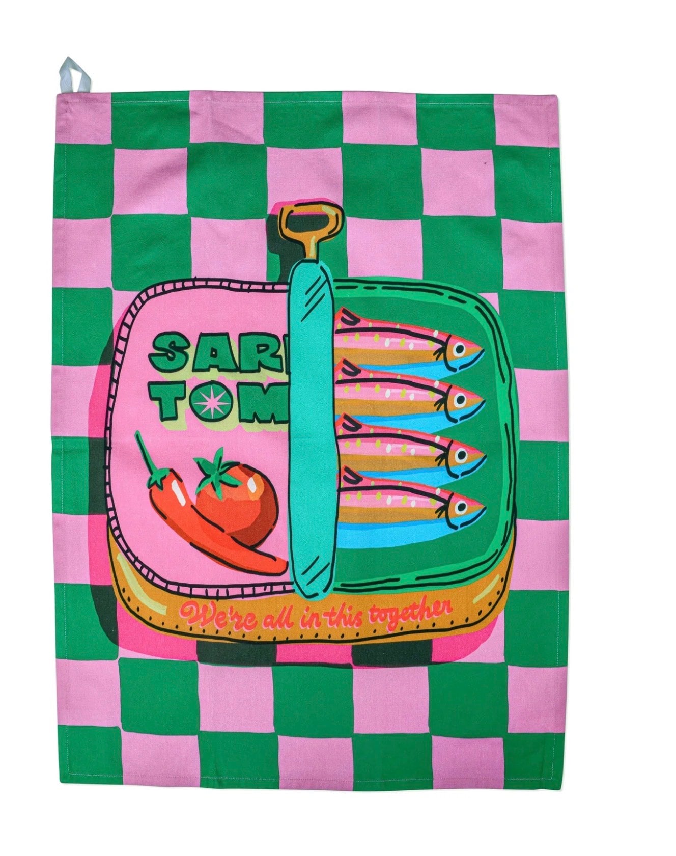 Sardines Cotton Tea Towel