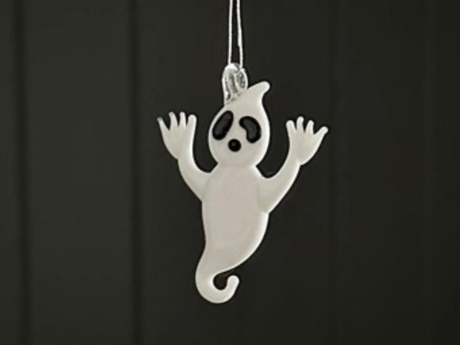 Glass Ghost Hanging Halloween Decoration