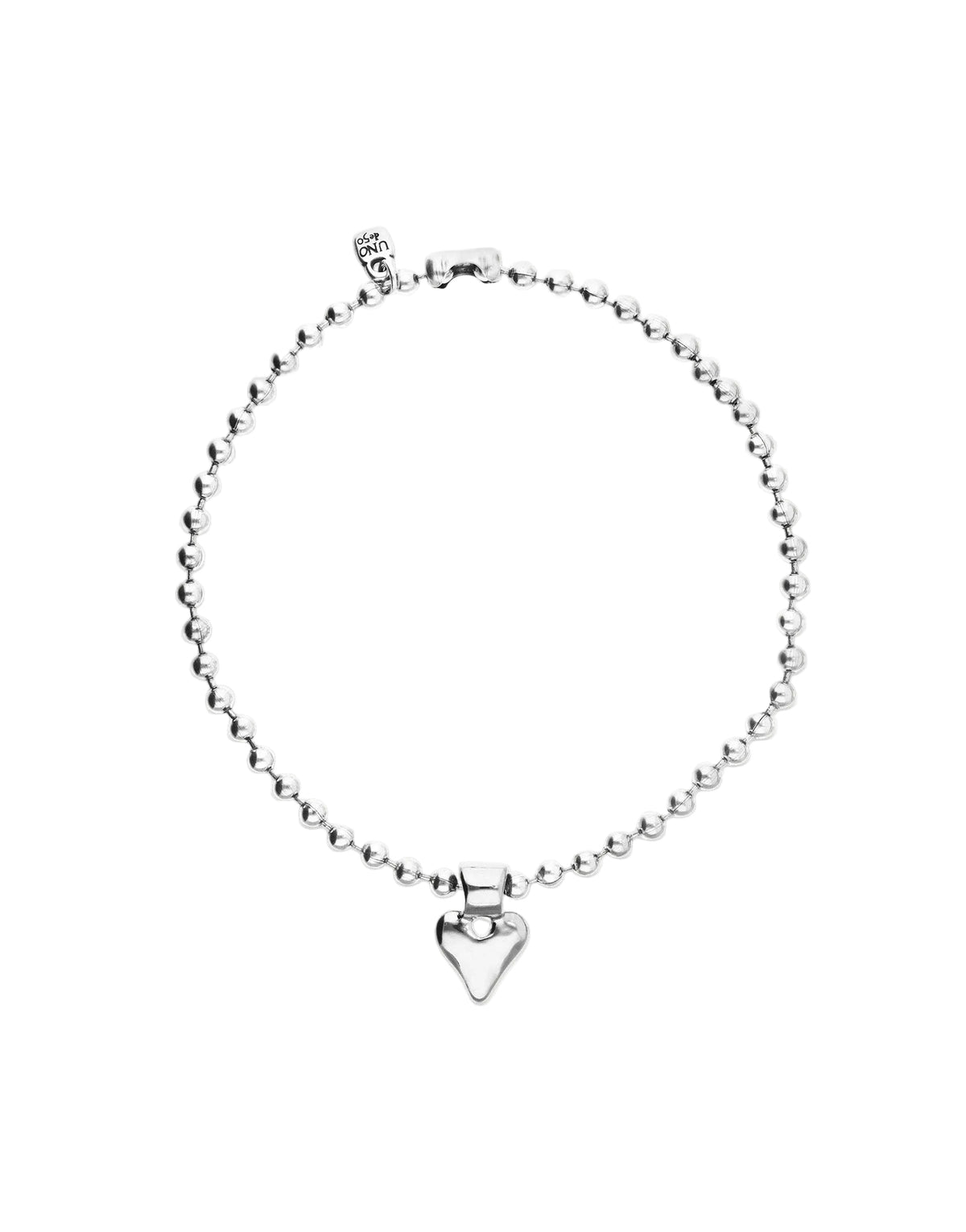 Uno De 50 Bead Necklace With Heart Detail
