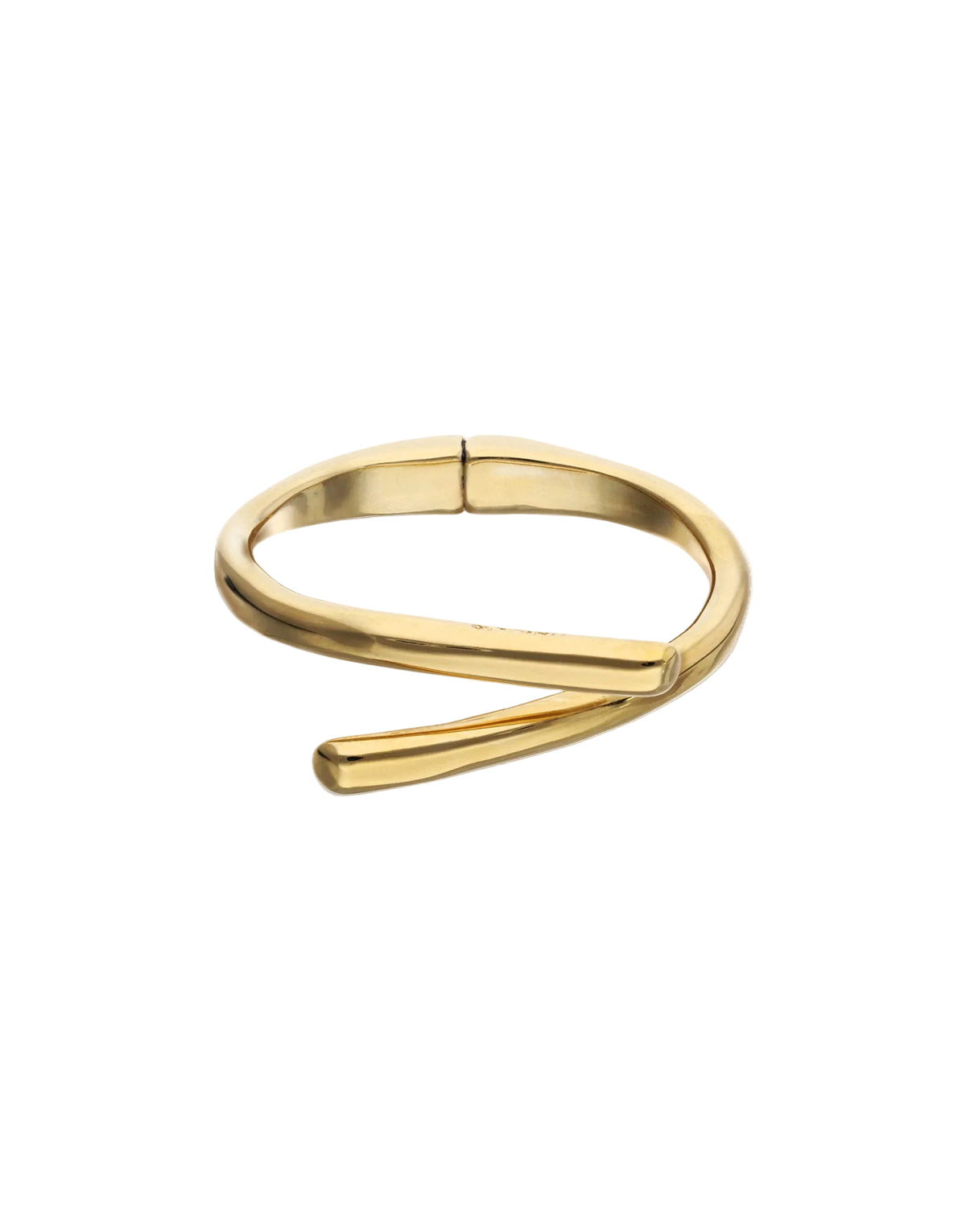 Uno De 50 Gold Bangle Bracelet With Intertwined Organic Shapes