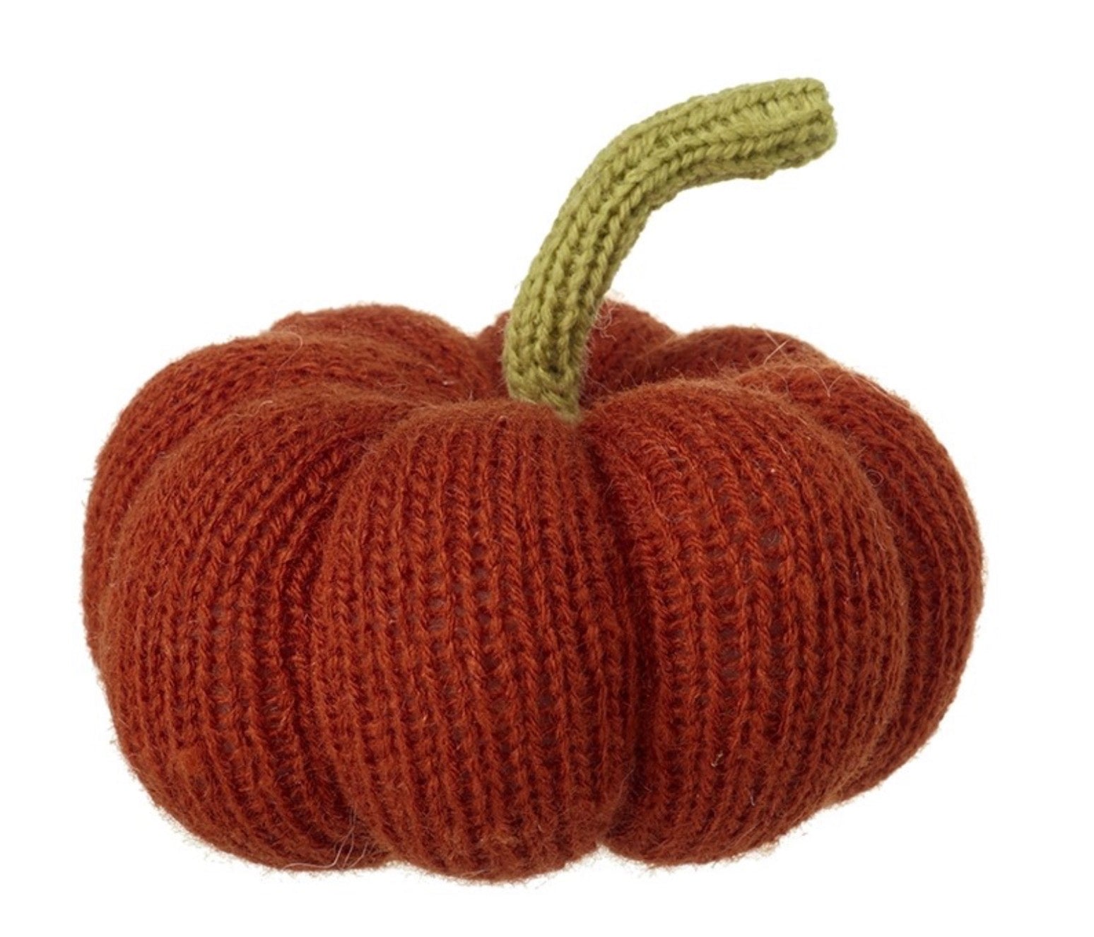 Large Deep Orange Knitted Squash