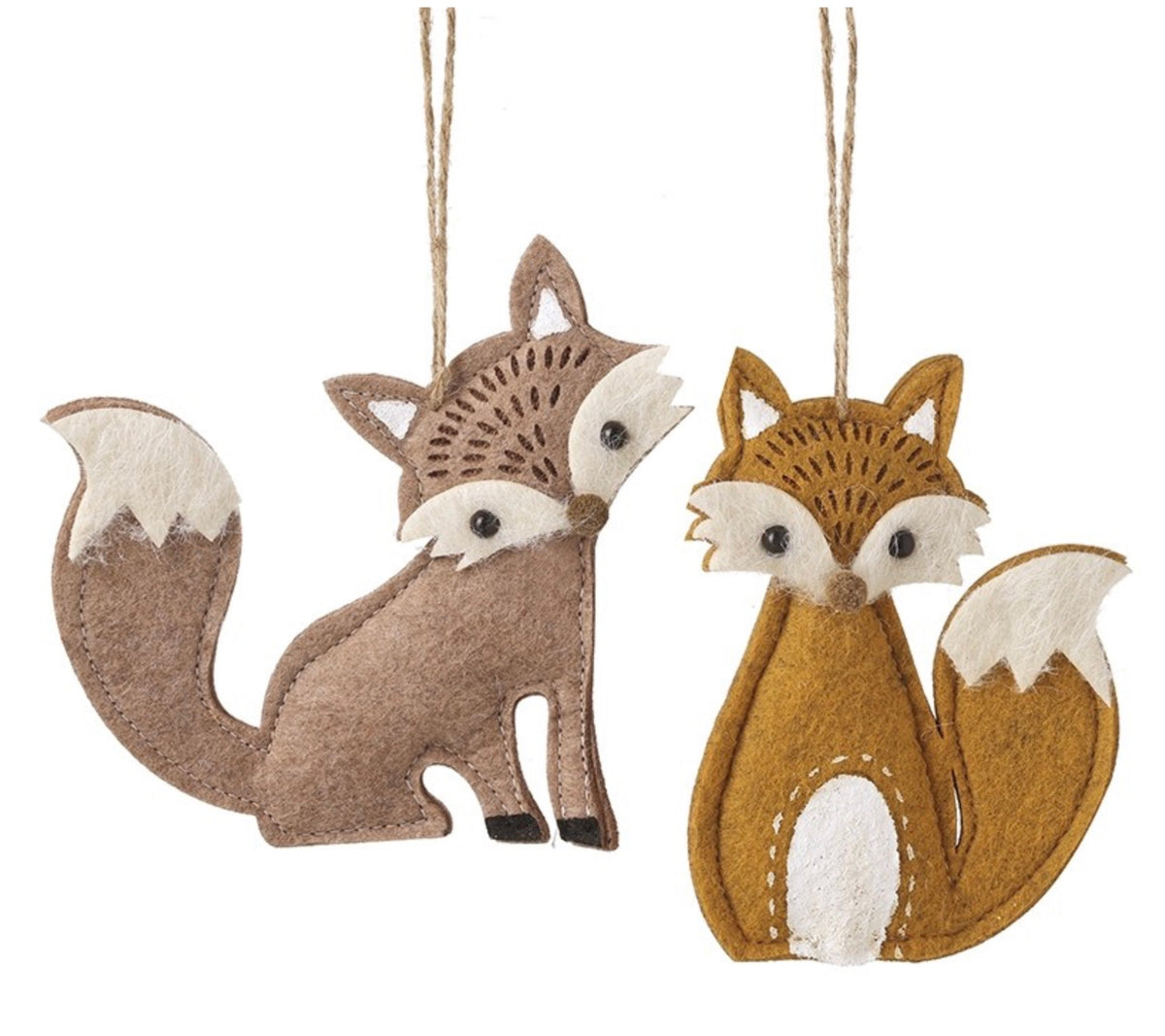 Felt Fox Hanging Assortment of 2