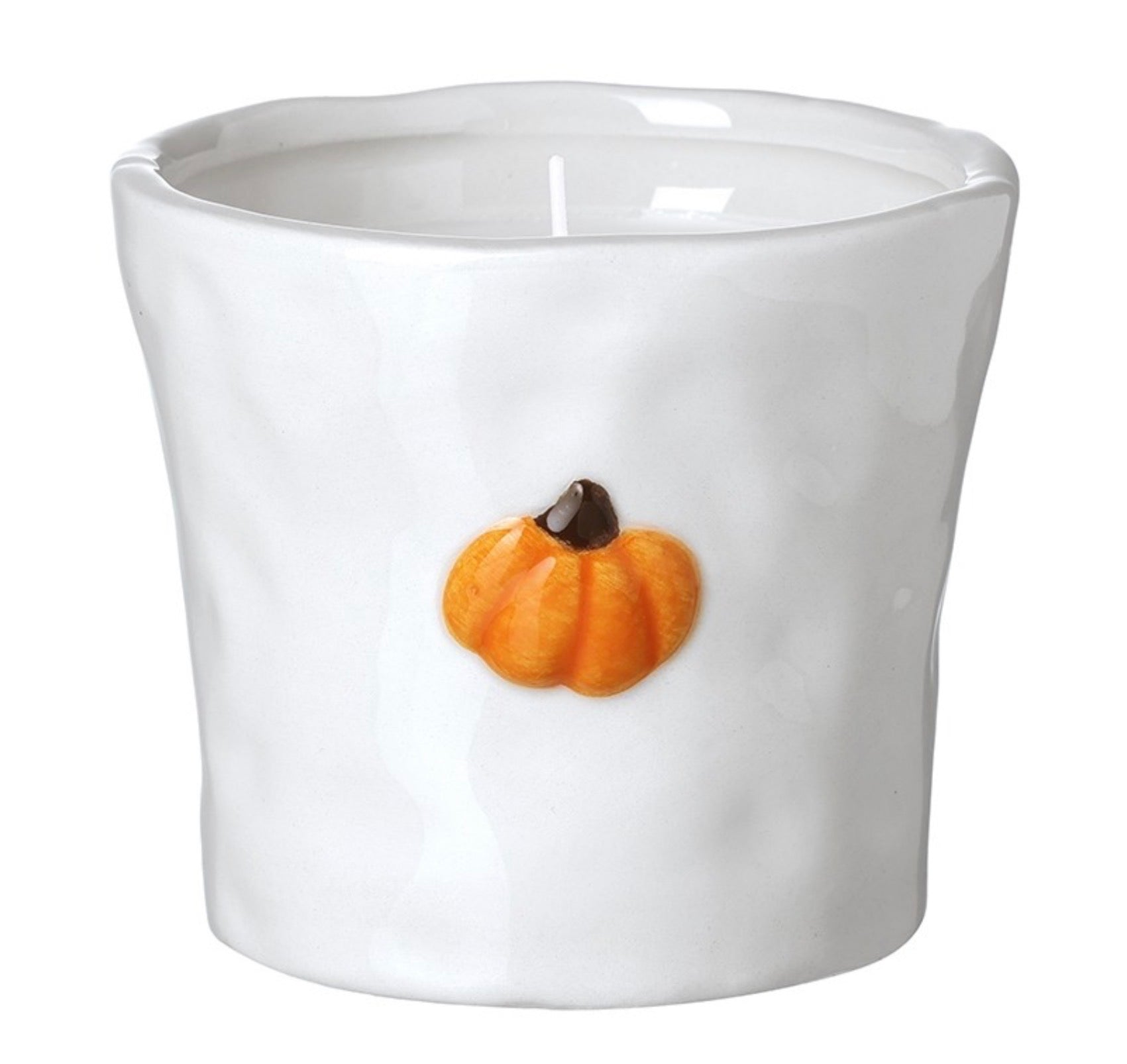 White Pot with Pumkin