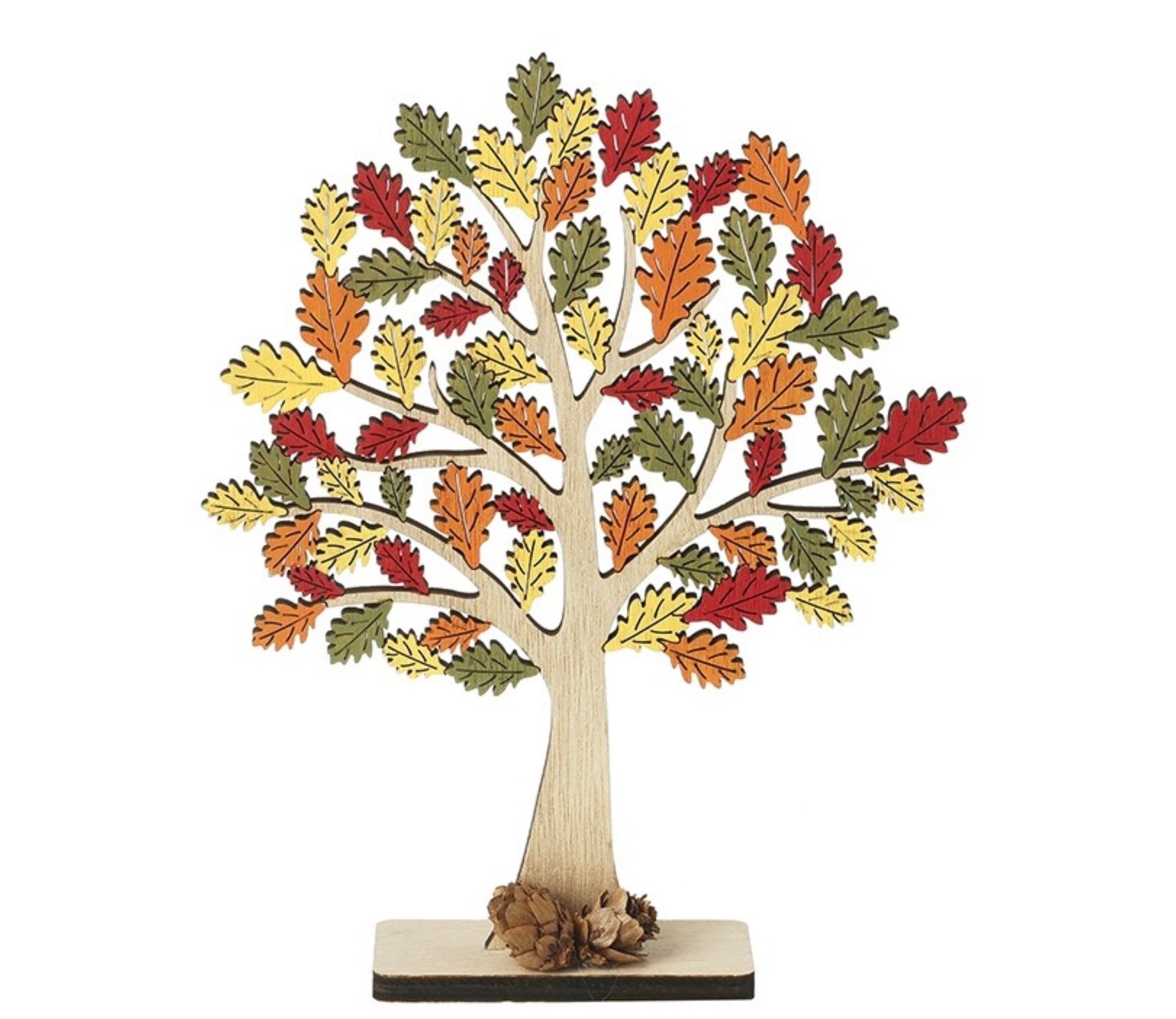 Small Autumn Leaves Wooden Tree