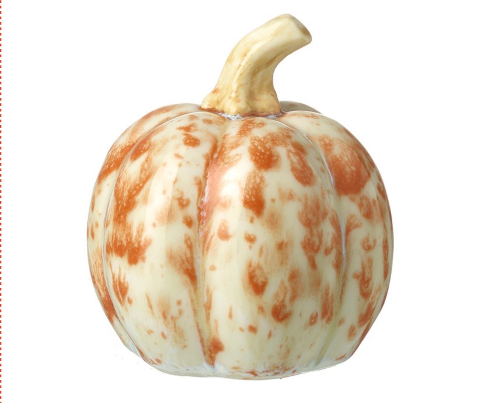 Porcelain Orange Pumpkin Decoration