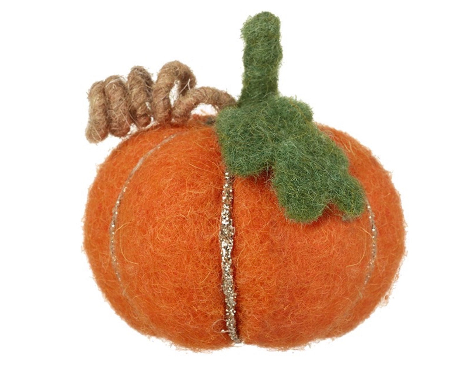Orange Felt Pumpkin