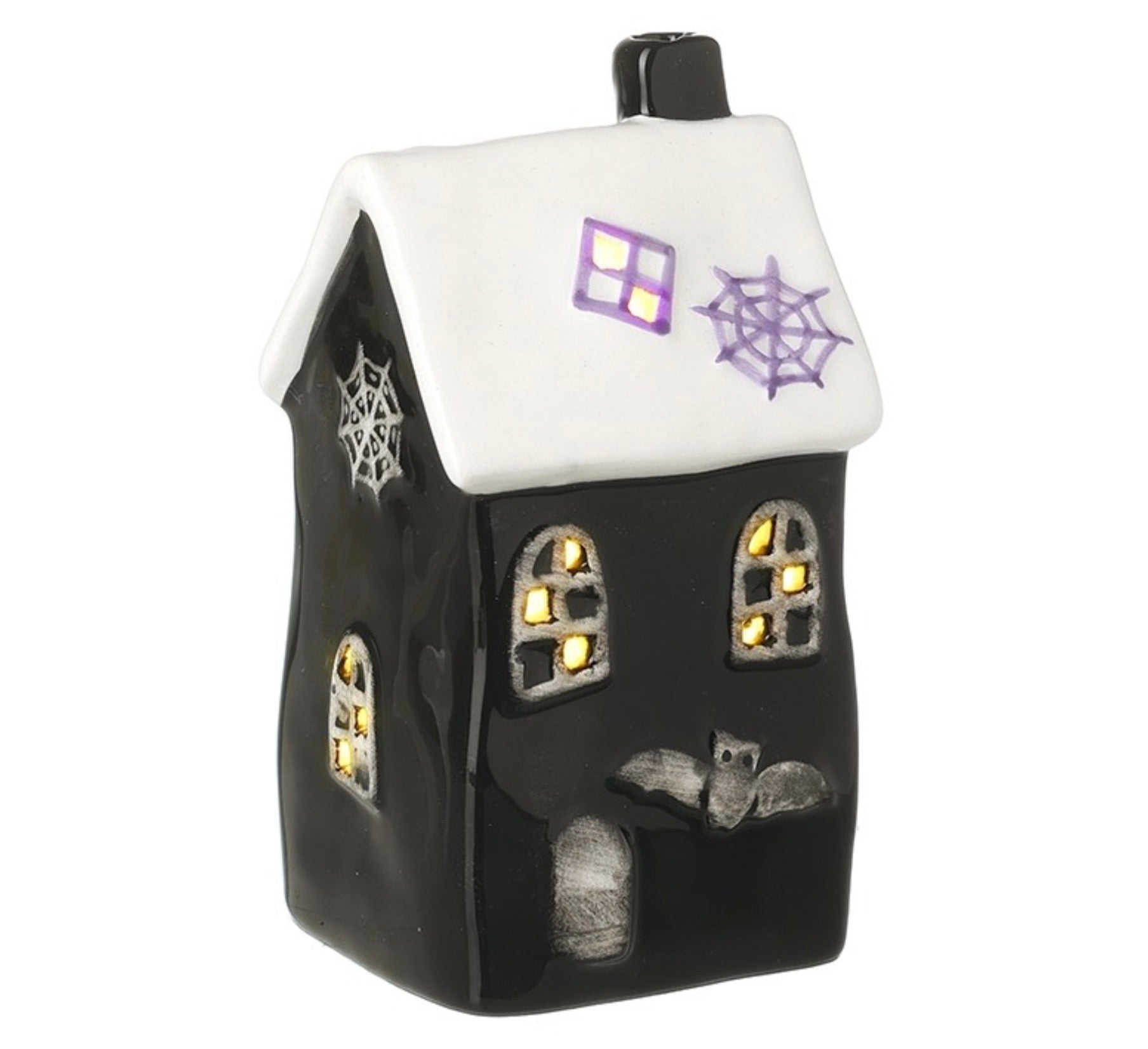 Light-Up Ceramic Black House
