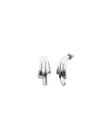 Uno De 50 Stud Silver Stud Earrings With Elongated Organic Shapes