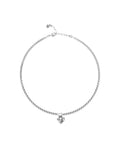 Uno De 50 Short Silver Chain Necklace With Small Heart Detail
