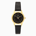 Limit Ladies Watch Gold Case And PU Strap with black Dial