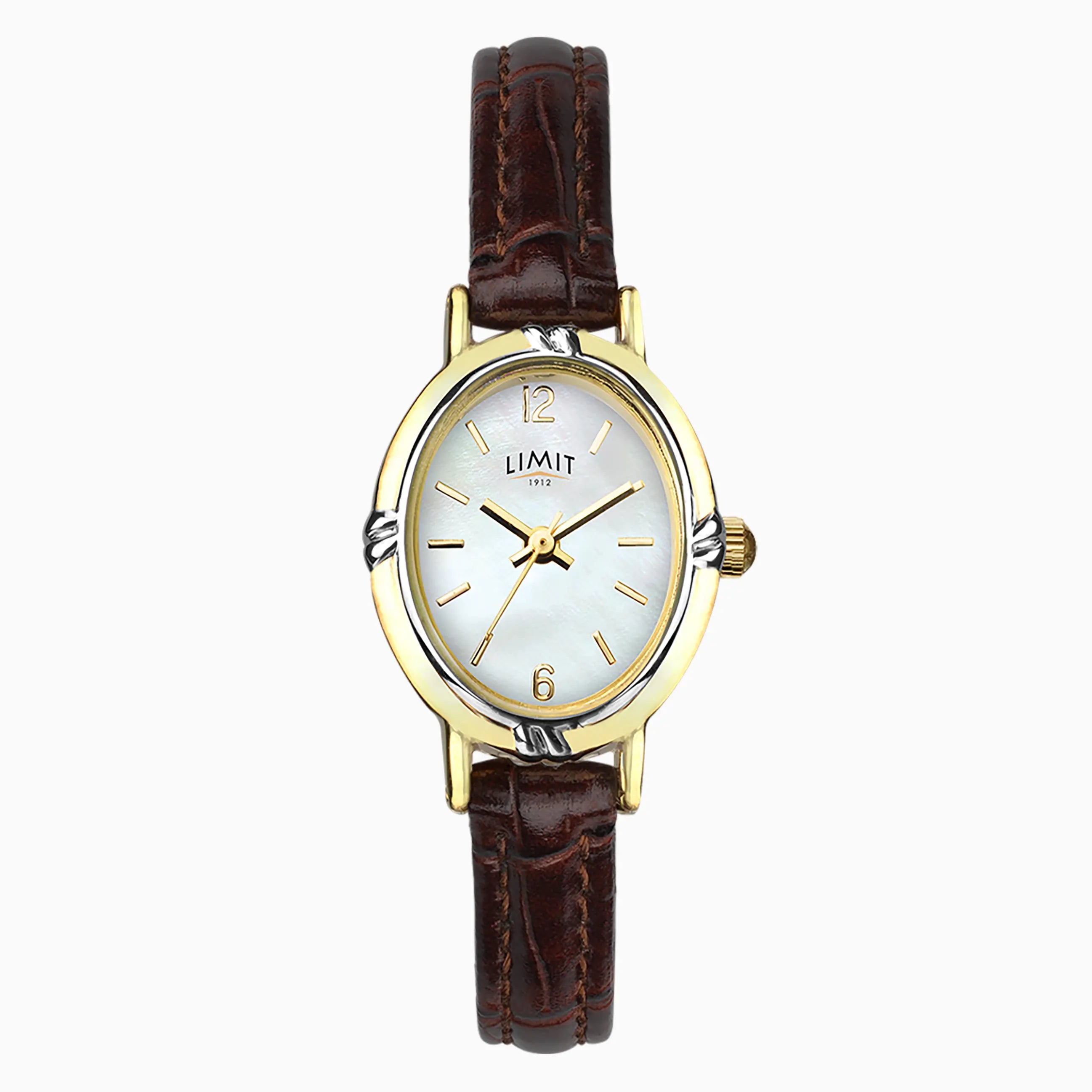 Ladies Limit Classic Watch Two Tone Case And PU Strap with White Dial
