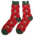 Mr Sparrow Reindeer Red Wool Socks