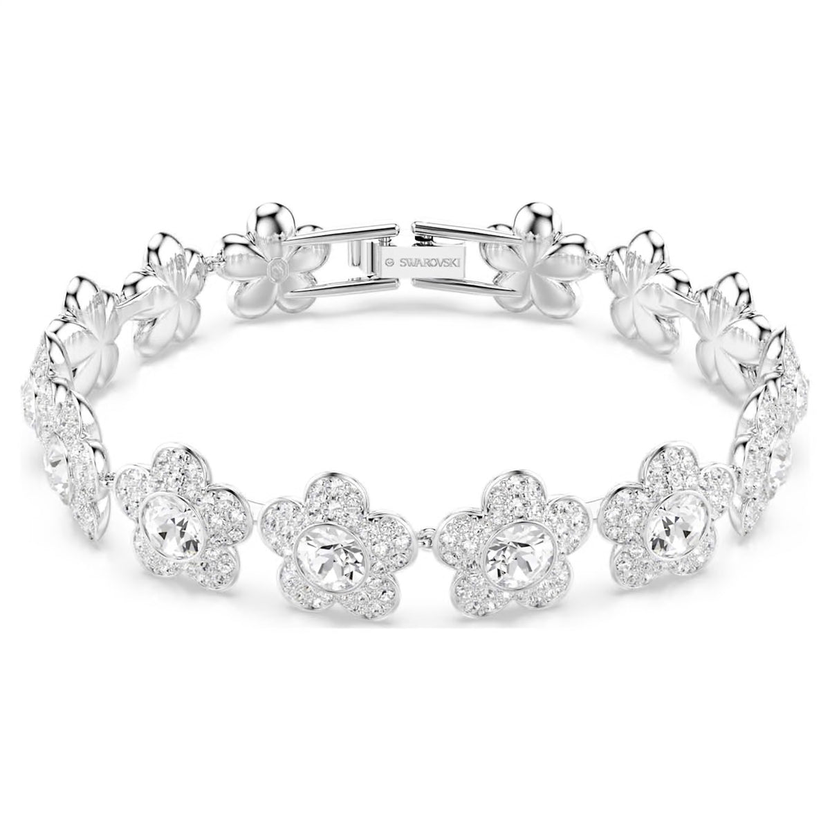 Ariana Grande x Swarovski Bracelet Round Cut Flower White Rhodium Plated