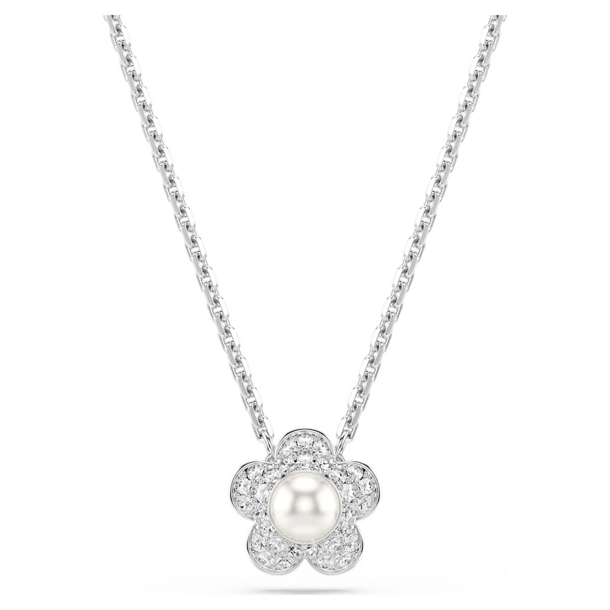 Swarovski Ariana Grande x Swarovski Pendent Crystal Pearl Round Cut Flower White