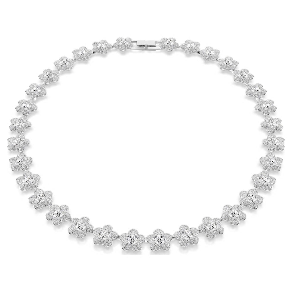 Swarovski Ariana Grande x Swarovski Necklace Round Cut Flower White Rhodium Plated
