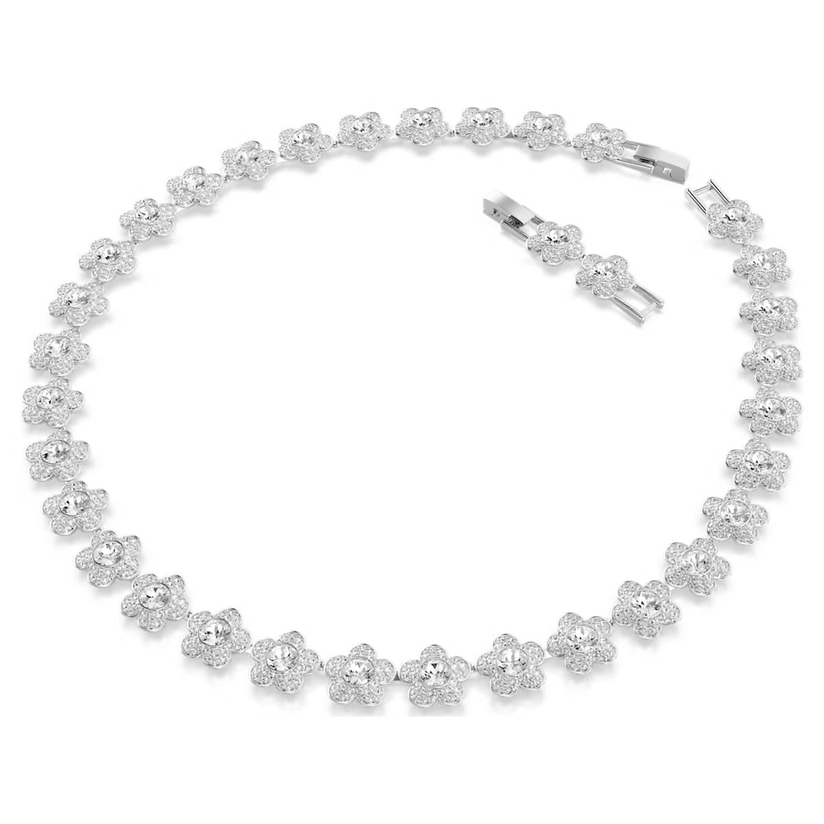 Swarovski Ariana Grande x Swarovski Necklace Round Cut Flower White Rhodium Plated
