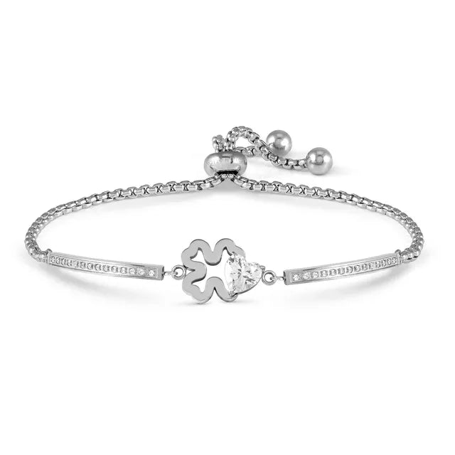 Nomination MILLELUCI BRACELET, FOUR-LEAF CLOVER, CZ HEART 028019/006