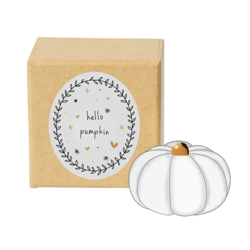 Belly Button Hello Pumpkin Porcelain Token In a Box