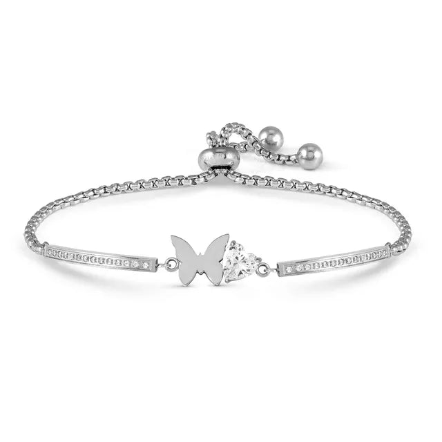 Nomination MILLELUCI BRACELET WITH BUTTERFLY AND CZ HEART 028019/010
