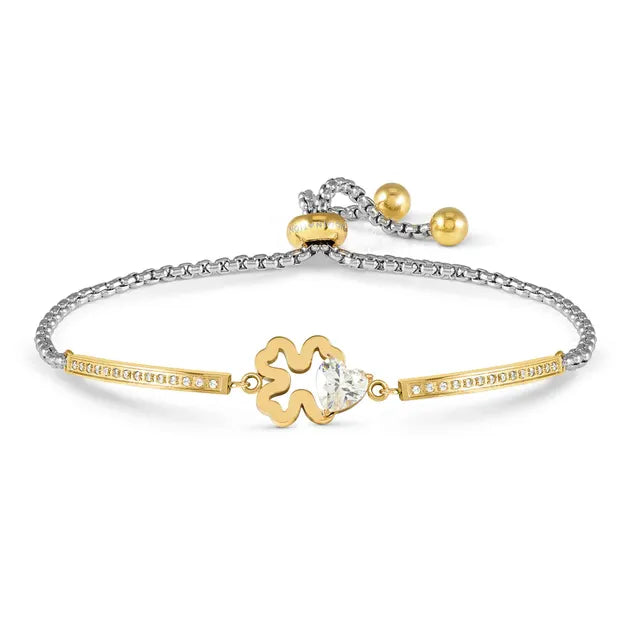 Nomination MILLELUCI BRACELET, FOUR-LEAF CLOVER, CZ HEART  028021/006