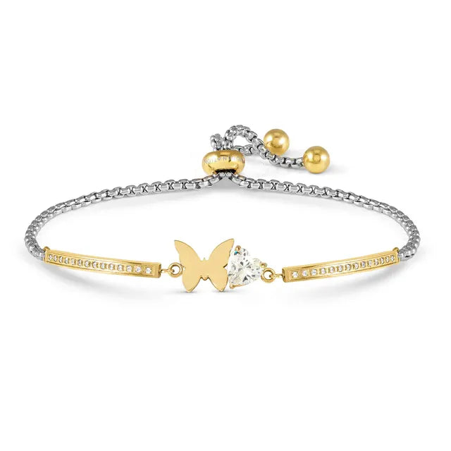 Nomination MILLELUCI BRACELET WITH BUTTERFLY AND CZ HEART 028021/010