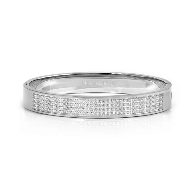 Nomination Wide Pretty Bangle Satinshine Bracelet Medium White 029535/001