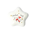 Belly Button Robin Pocket Hug Star Porcelain Token