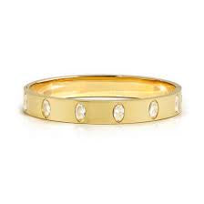 Nomination Pretty Bangle SATINSHINE Wide Oval Medium Yellow Gold 029538/020
