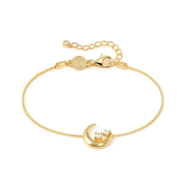 Nomination Dream Beats Sterling Silver Gold Moon Bracelet 242601/024